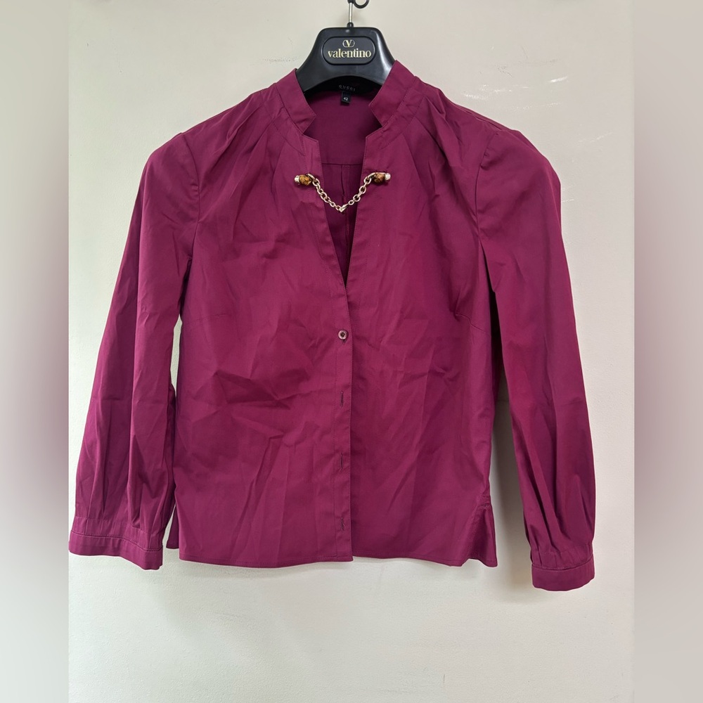 GUCCI shirt with monogram hardware - 42